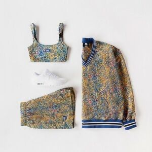 Melody Ehsani Multicolor V-Neck Men's Sweater